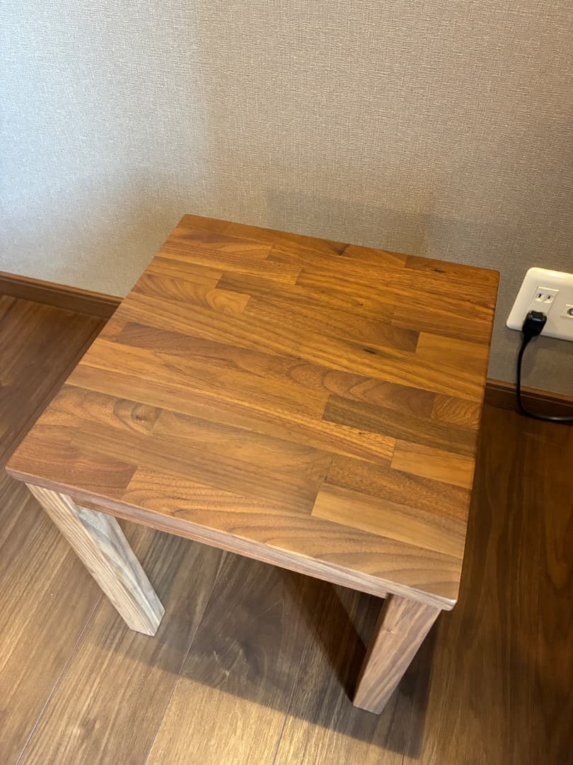 新品に近い 無印良品 木製サイドテーブルベンチ ウォールナット