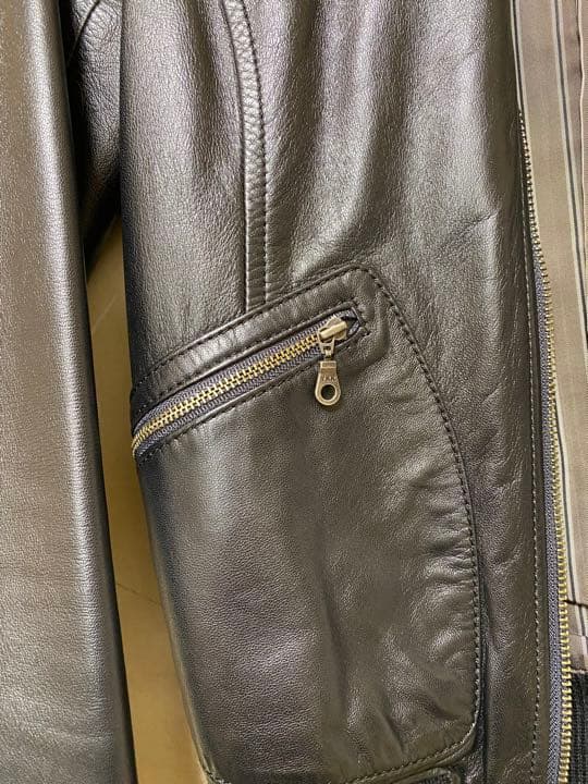 ノンブルアンペール ノーカラーレザージャケット