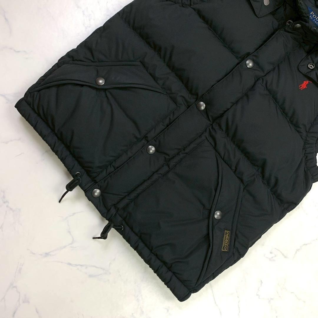 ポロラルフローレン ダウンベスト 2way ポニー刺繍 ブラック S　D956