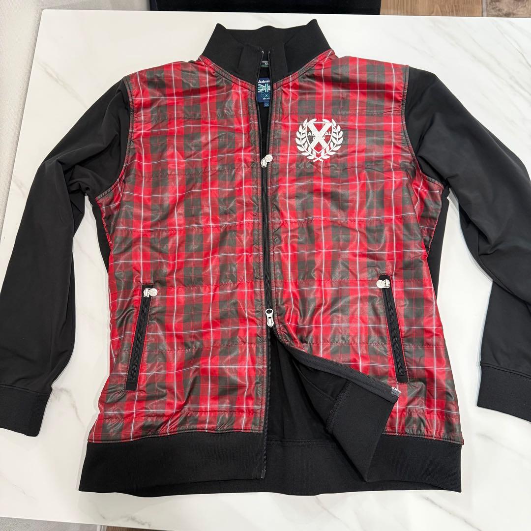 サイズXL アドミラル　ゴルフウェア　おしゃれ　チェック柄 ジャケット