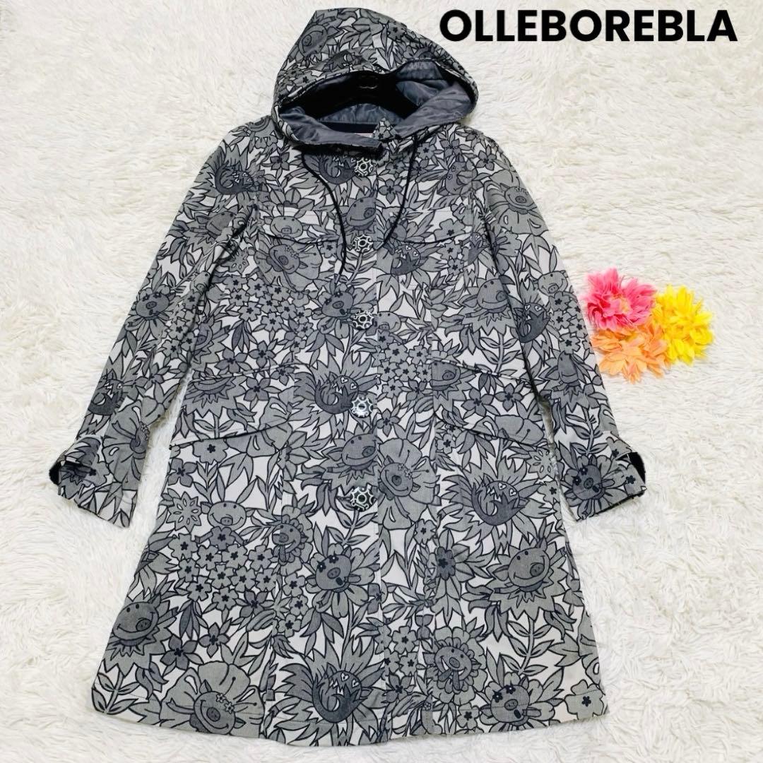 【美品】OLLEBOREBLA アルベロベロ　薄手コート　ぶたさん　グレー