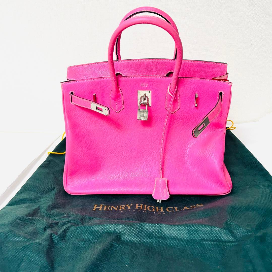 ヘンリーハイクラス カデナ 希少ピンク ハンドバッグ