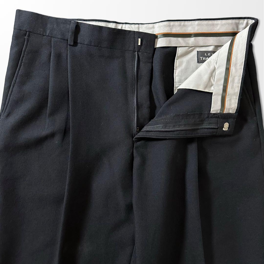 リーバイス ウール混 黒 スラックス W36 L29　アクションスラックス