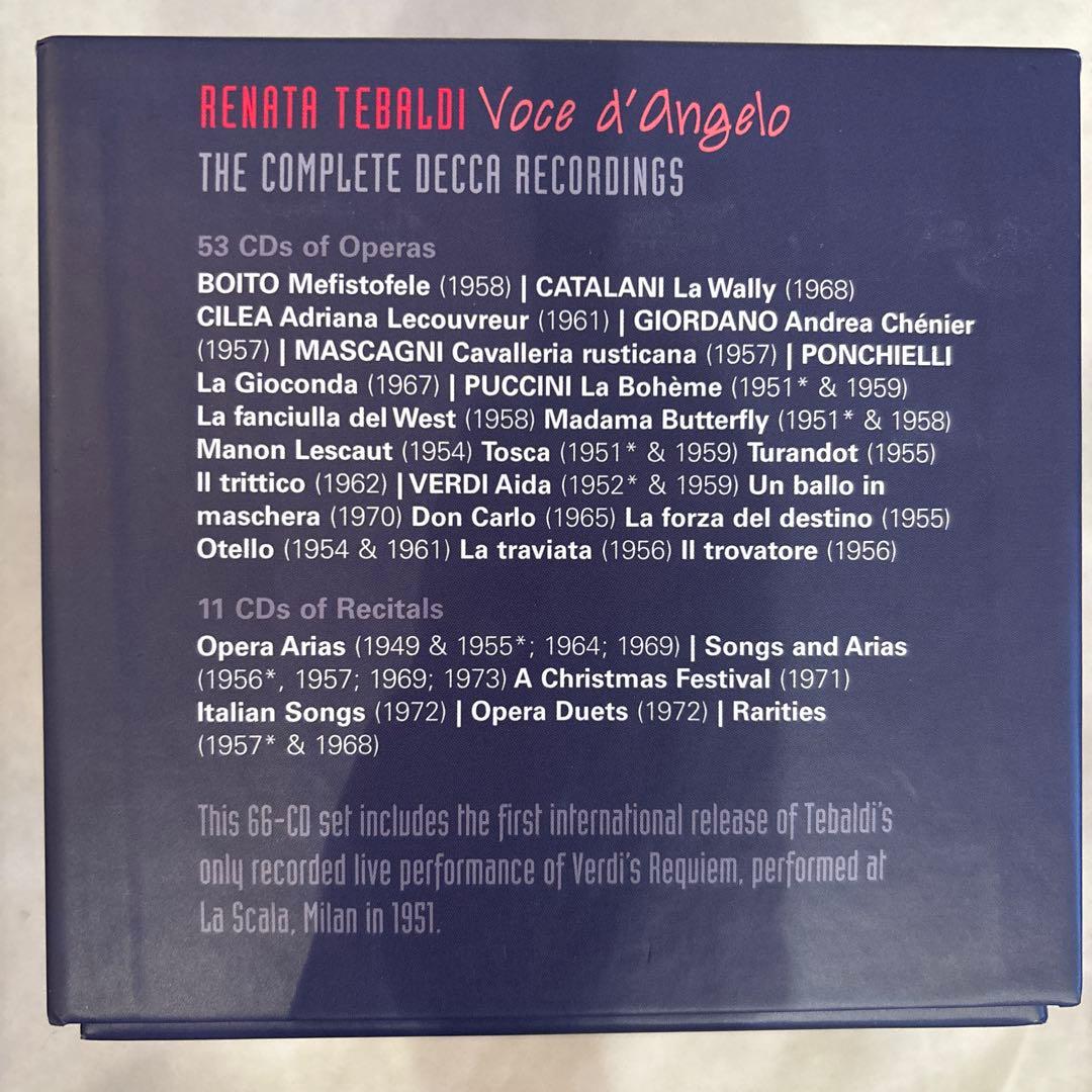109. RENATA TEBALDI レナータ　テバルディ　録音全集
