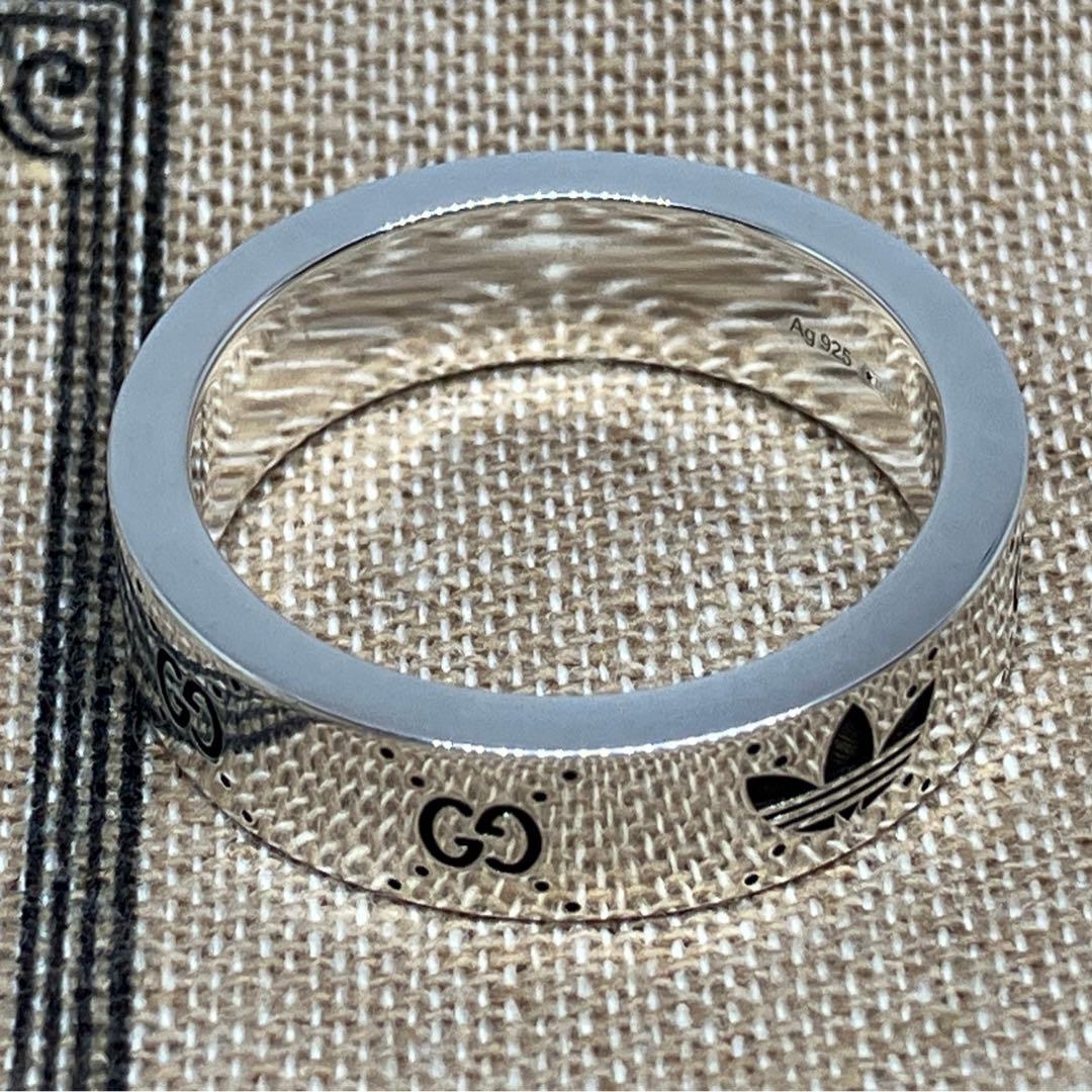 GUCCI adidas グッチ アディダス リング 銀 指輪 21号 中古