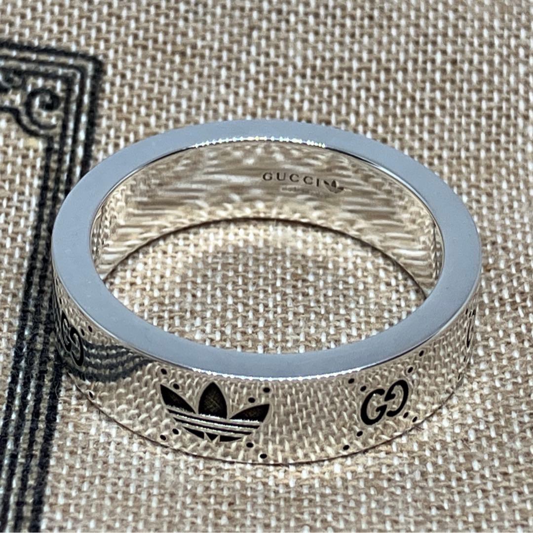 GUCCI adidas グッチ アディダス リング 銀 指輪 21号 中古
