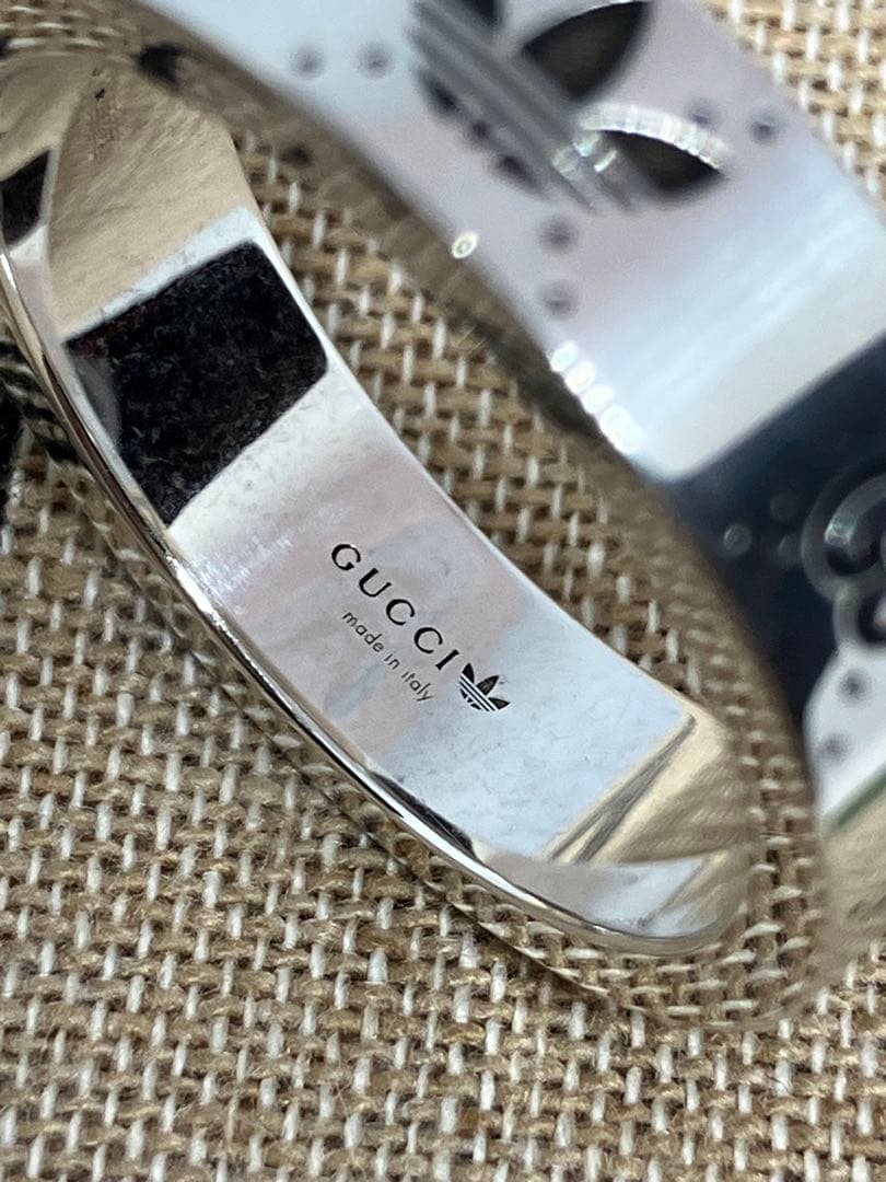 GUCCI adidas グッチ アディダス リング 銀 指輪 21号 中古