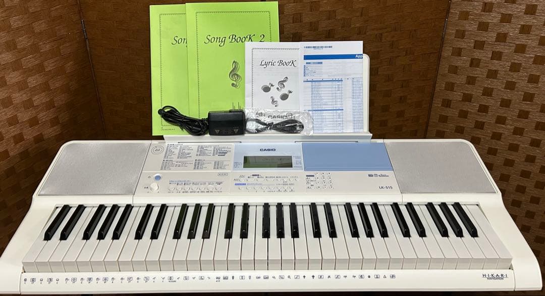 CASIO光ナビゲーションLK-515 キーボード、キーボードスタンド　セット