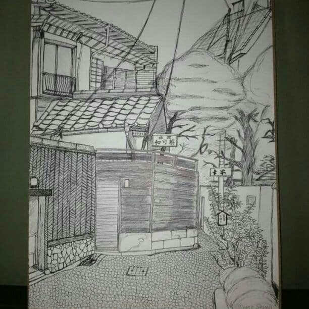 神楽坂『兵庫横丁』ボールペンで下書き無し