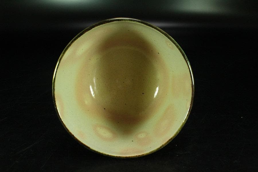 茶道具 南口閑枠造 乾山金泥老松茶碗 共箱 美品(K-A499)