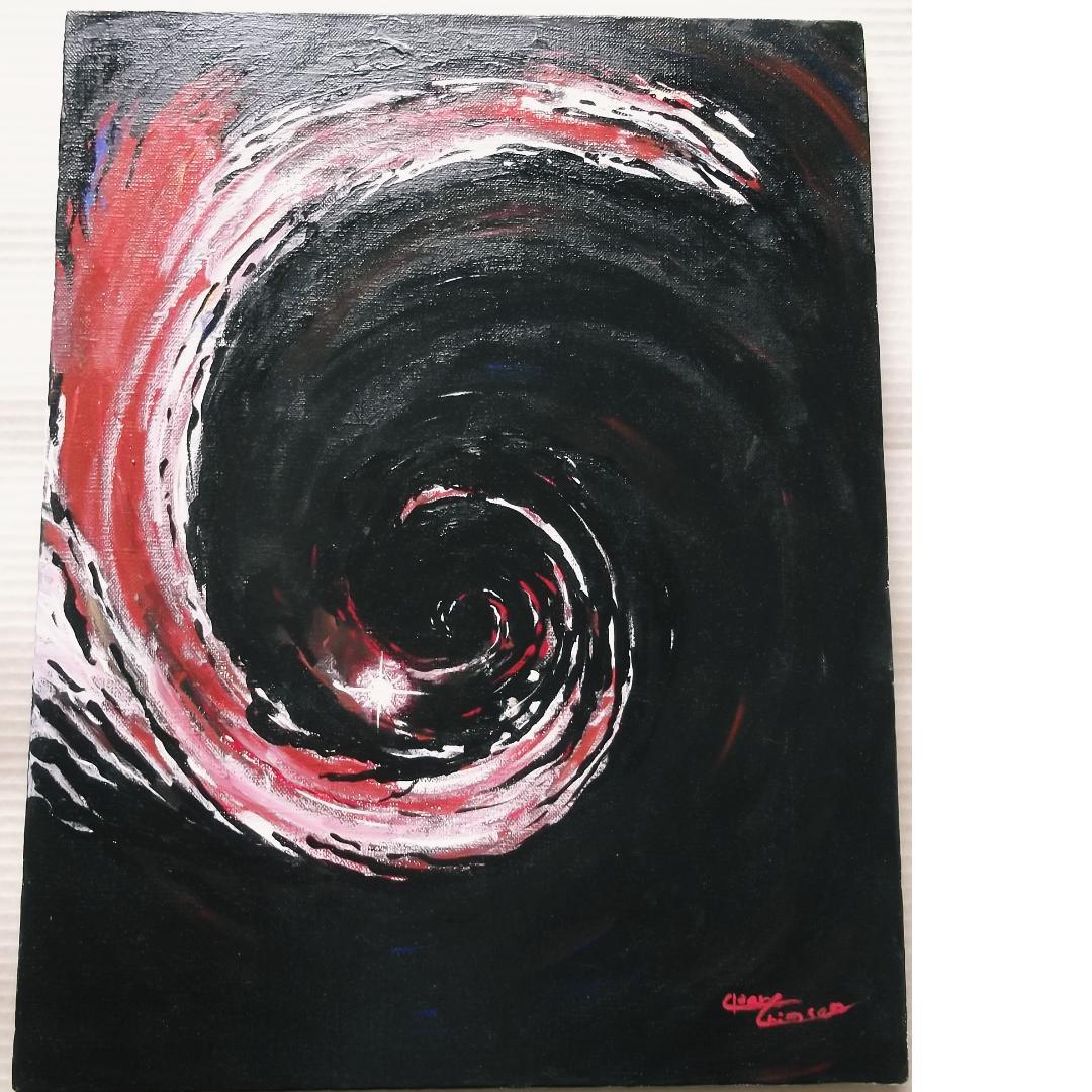 真作保証　クリア・クリムゾン「暗黒星雲の彼方に希望は輝く」素晴らしい逸品！