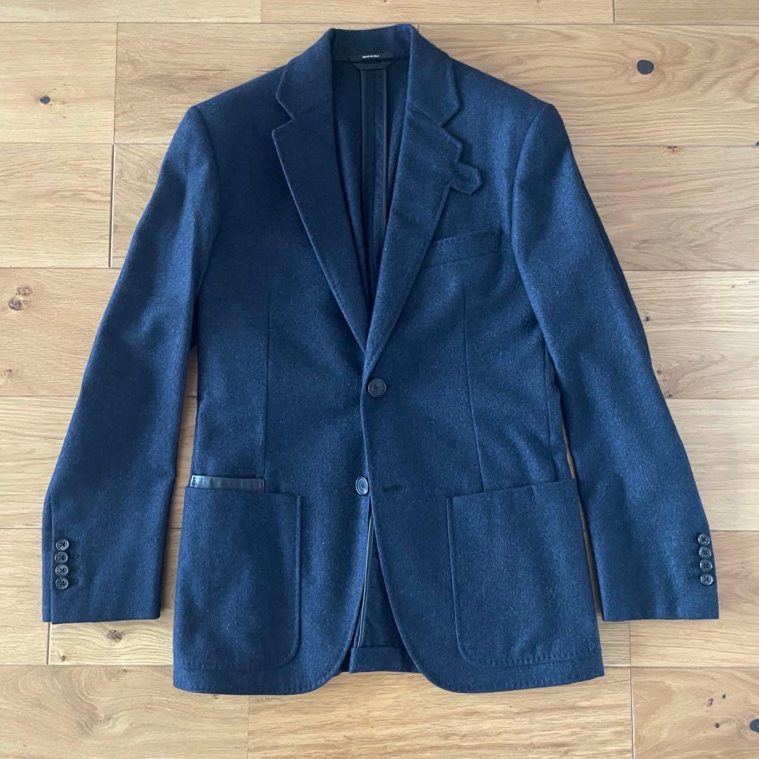 最高級！HERMÈS エルメス テーラードジャケット カシミア イタリア製 紺