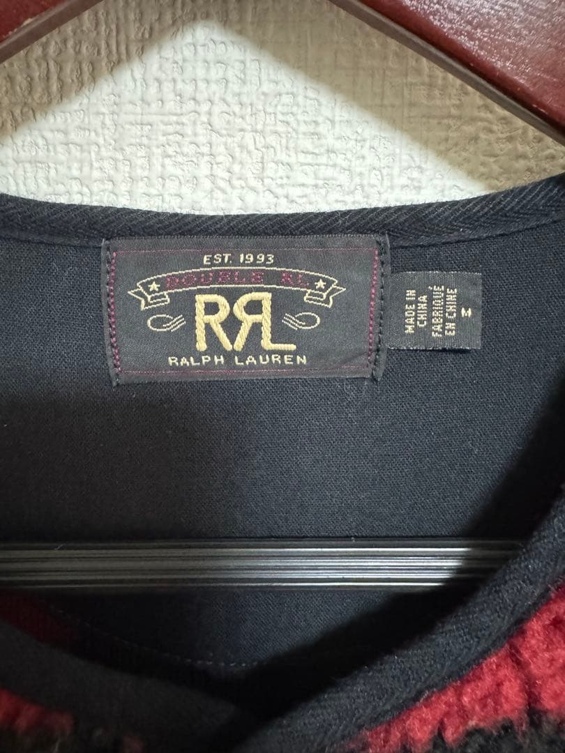 RRL チェック柄フリースベスト Mサイズ