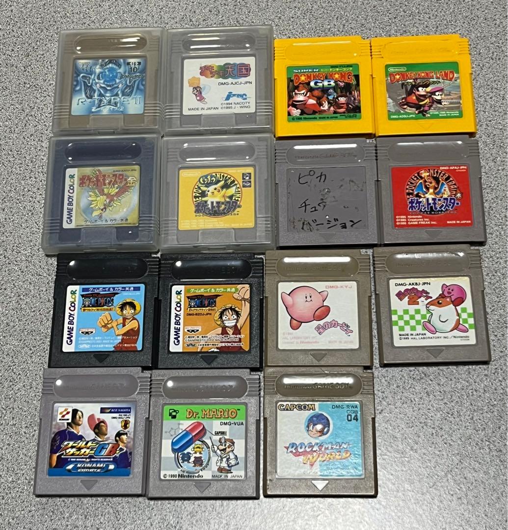 【訳あり】ゲームボーイとGBカラーのソフト　15個セット　ポケモン etc