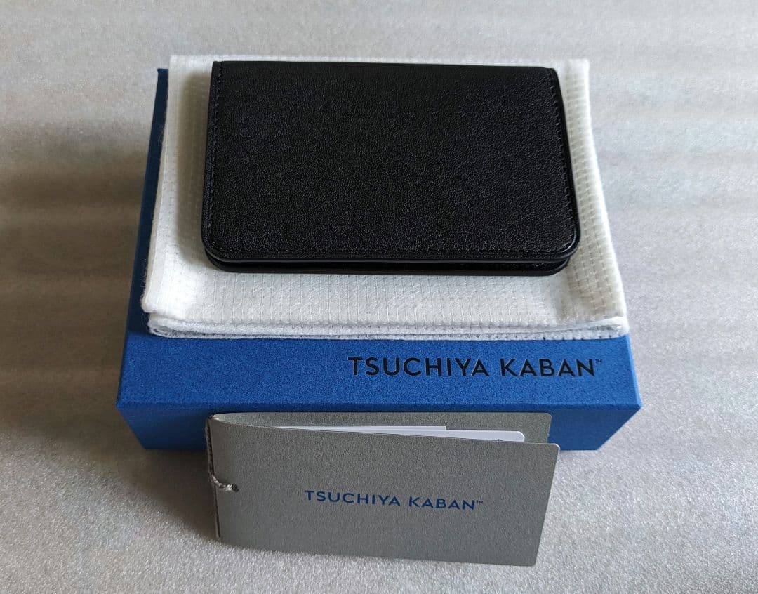 土屋鞄　カードケース　ブラックヌメ