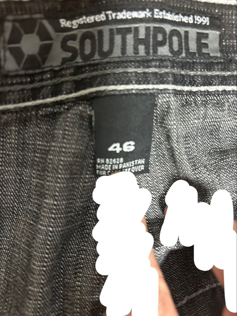 【希少】SouthPole 超極太 W46 黒タブ SK8 Y2K B系