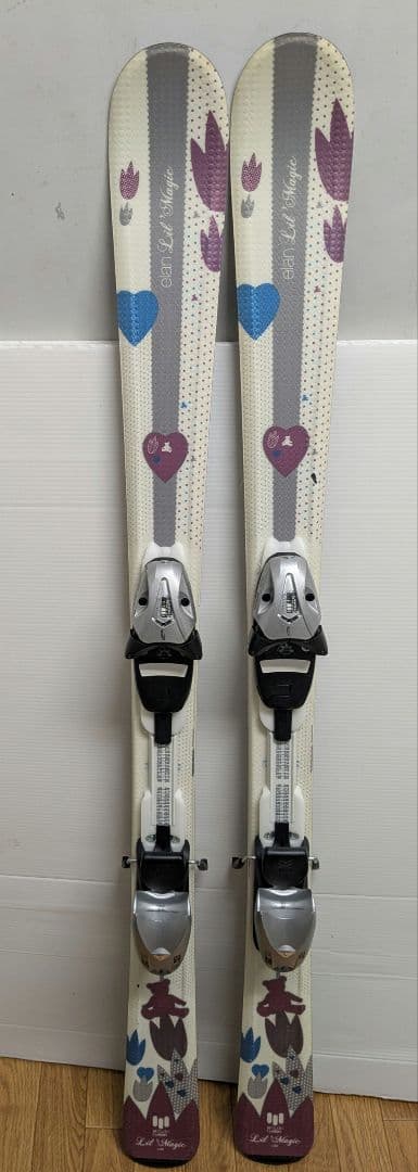 Elan Lil Magic スキー板 ビンディング 120cm　可愛　お花