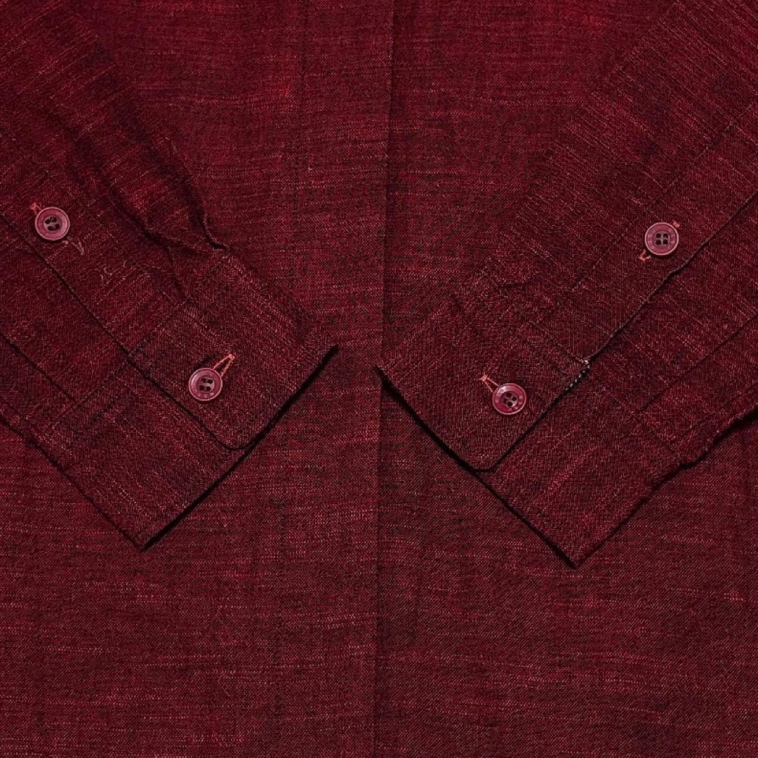 美品✨ギエモン　久留米絣　シャツ　チュニック　ワンピース　ロゴボタン　比翼　近年