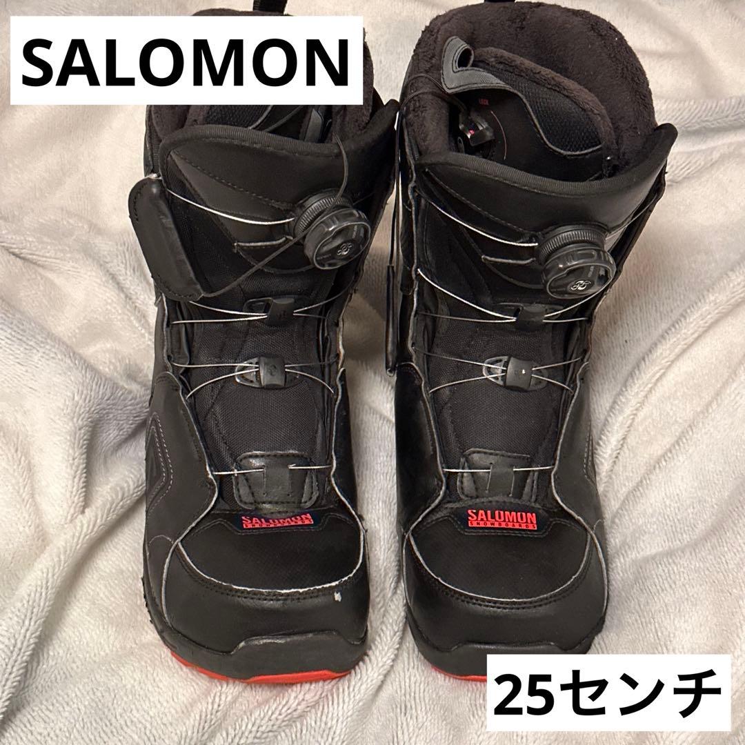【25センチ】SALOMON スノーボードブーツ ブラック
