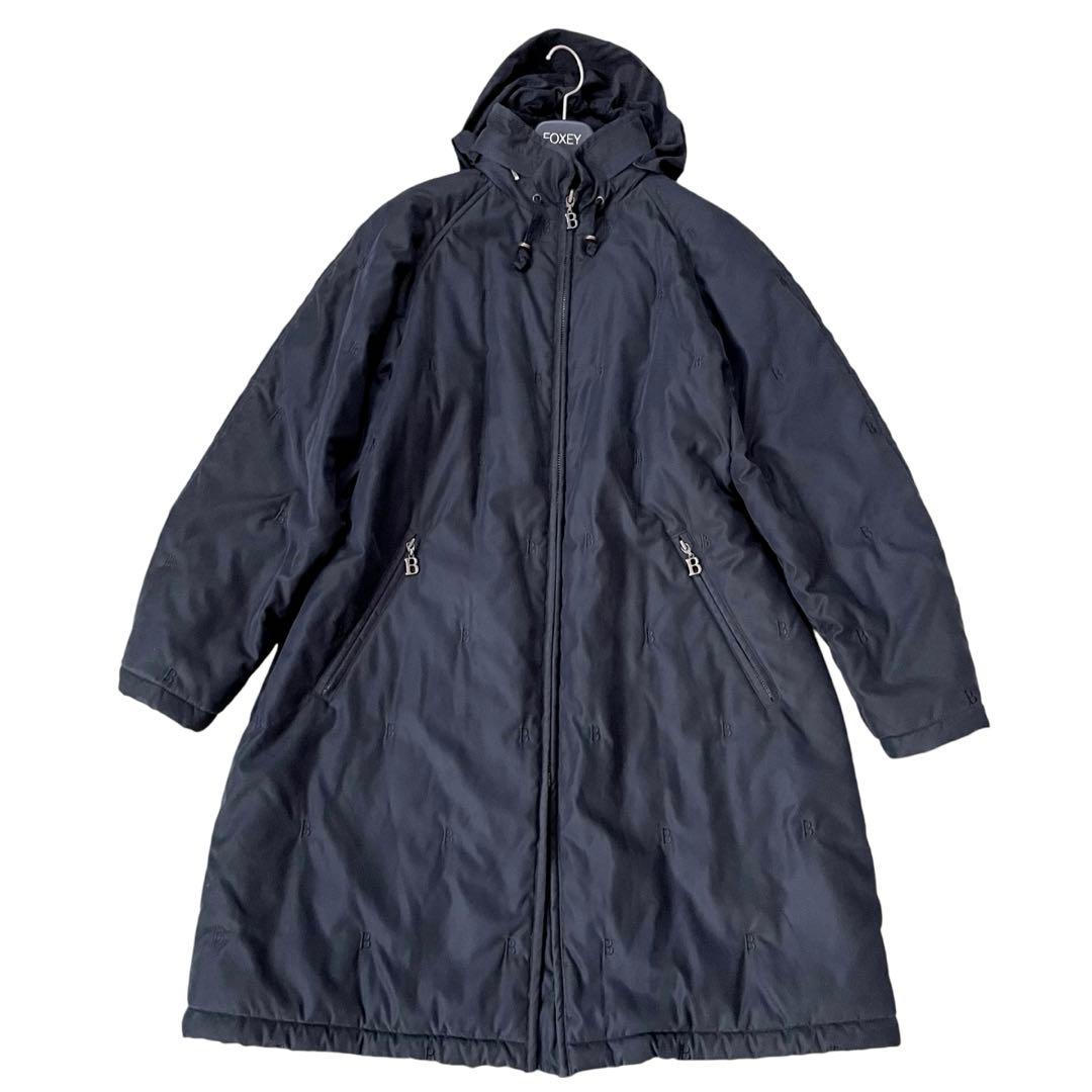 希少✨バーバリー　モッズコート　Bロゴ　B金具　ノバチェック　フード収納可能　黒