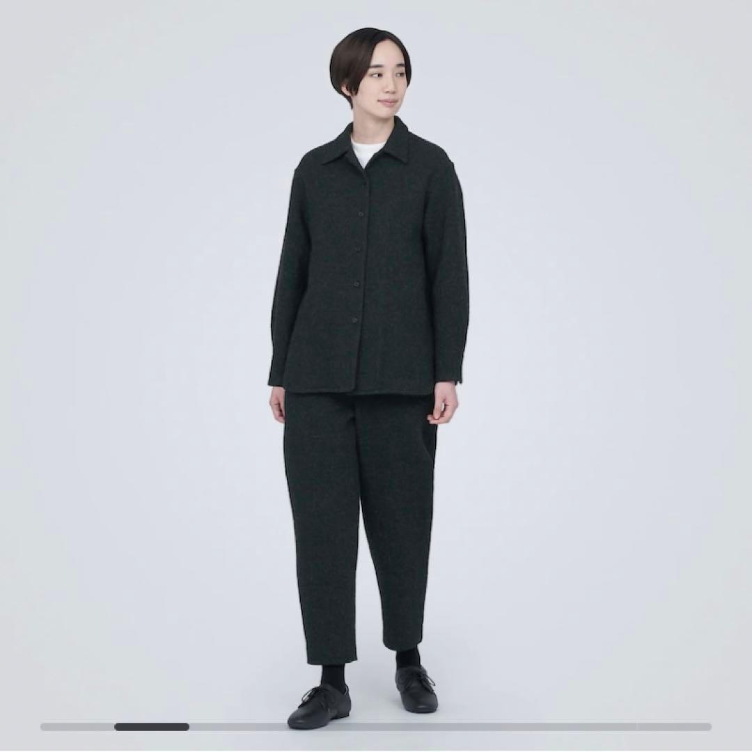 【新品】再生ウール混二重織りパンツ　無印良品