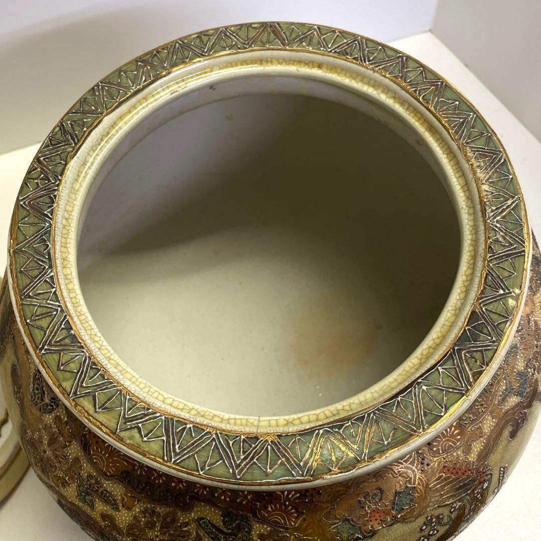 香炉 特大 薩摩焼？ 三足香炉