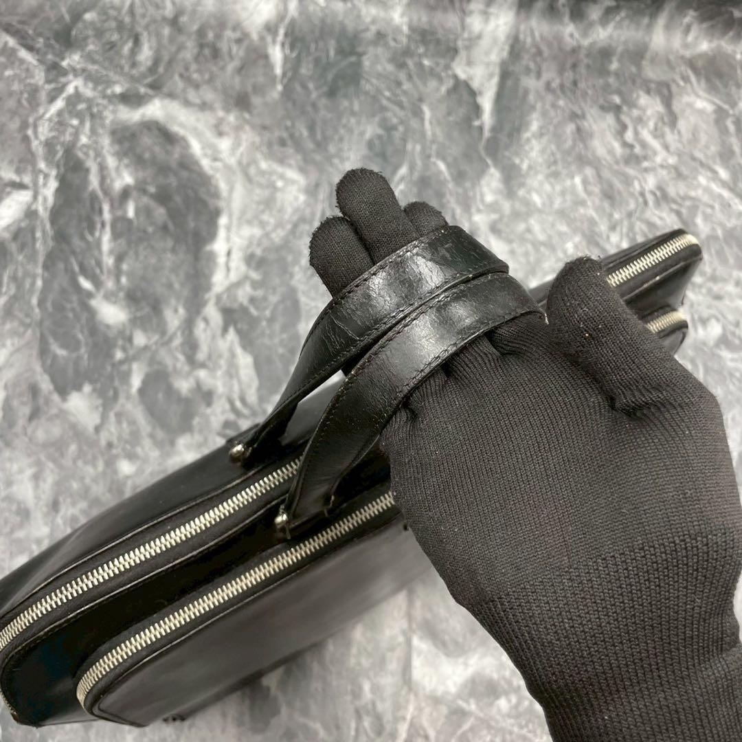 【良品】PRADA プラダ　ブリーフケース　サフィアーノレザー　ブラック　メンズ