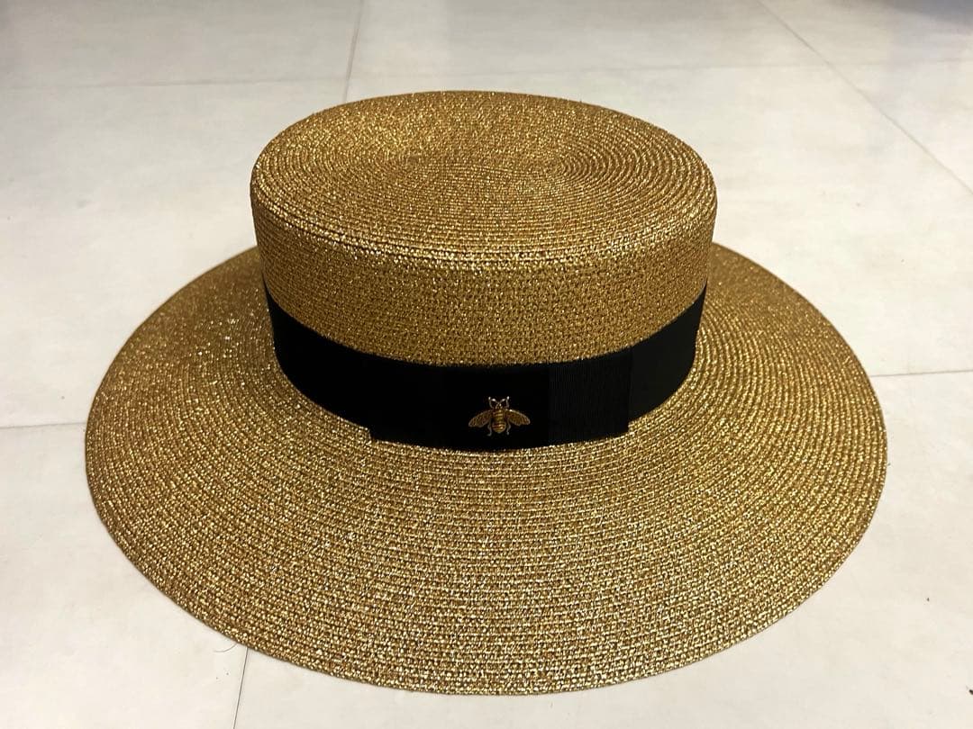 グッチ　ラメファブリックパピエハット