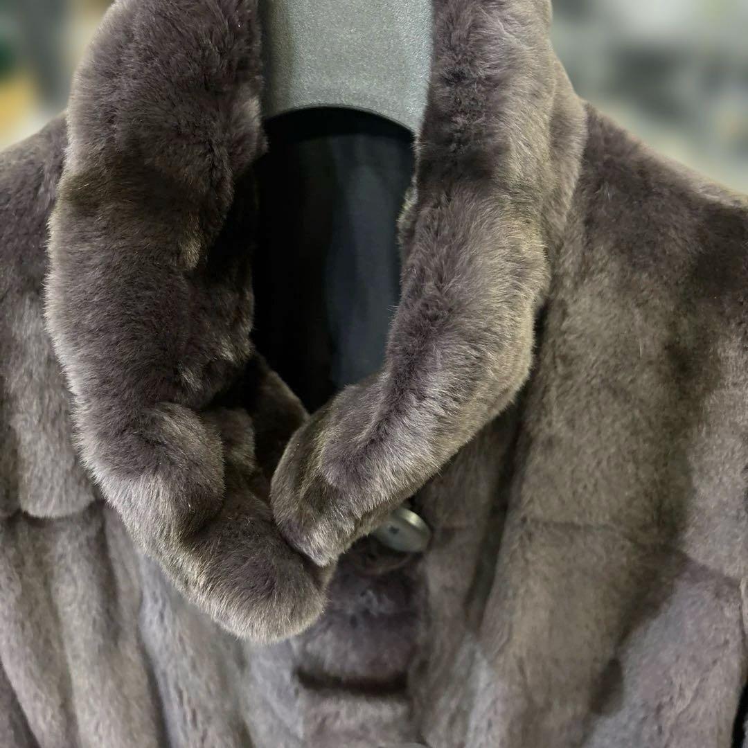 ツカキ（株）毛皮コート　シェアードミンク茶系　美品