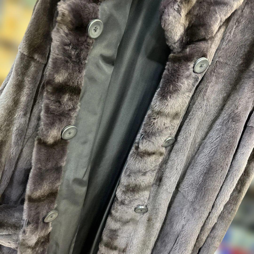 ツカキ（株）毛皮コート　シェアードミンク茶系　美品