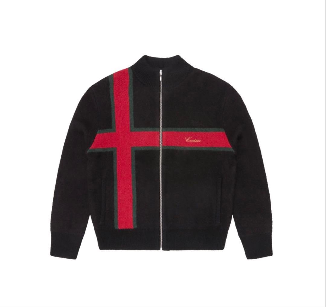 Corteiz LUX KNIT ZIP UP [BLACK] ニット