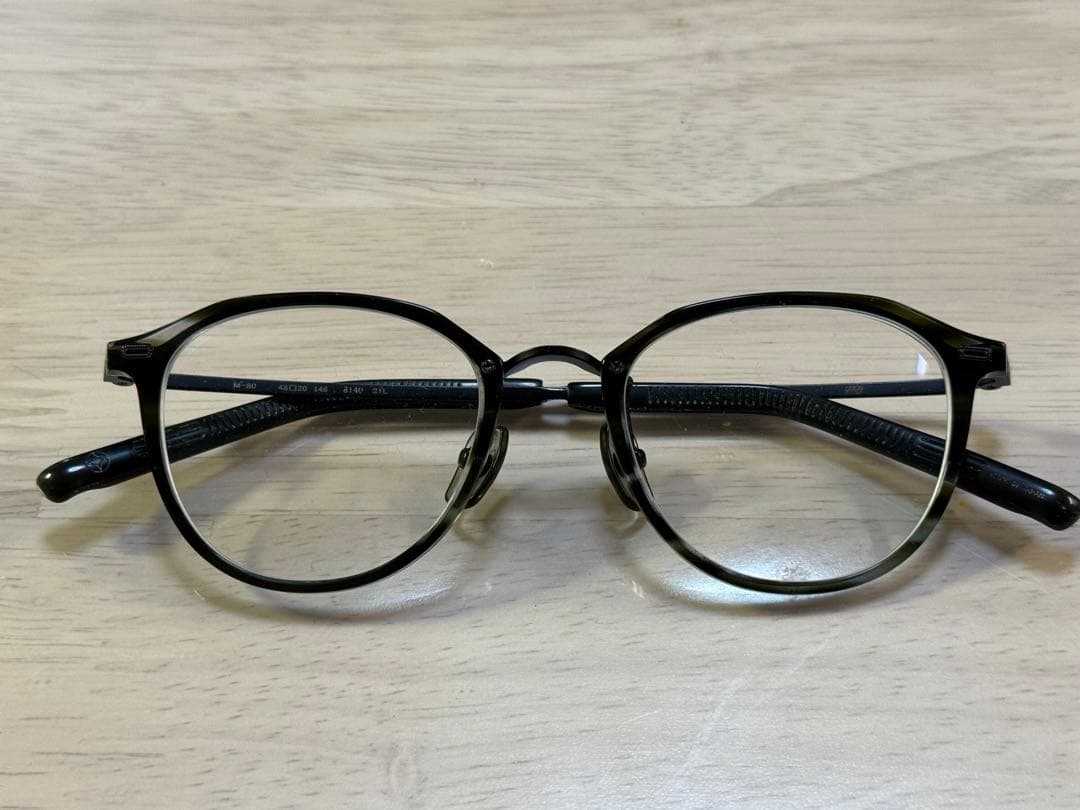 フォーナインズ 999.9 M-80 ミックスフレーム メガネ グリーンササ