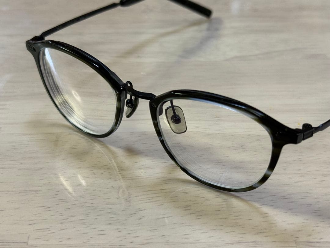 フォーナインズ 999.9 M-80 ミックスフレーム メガネ グリーンササ