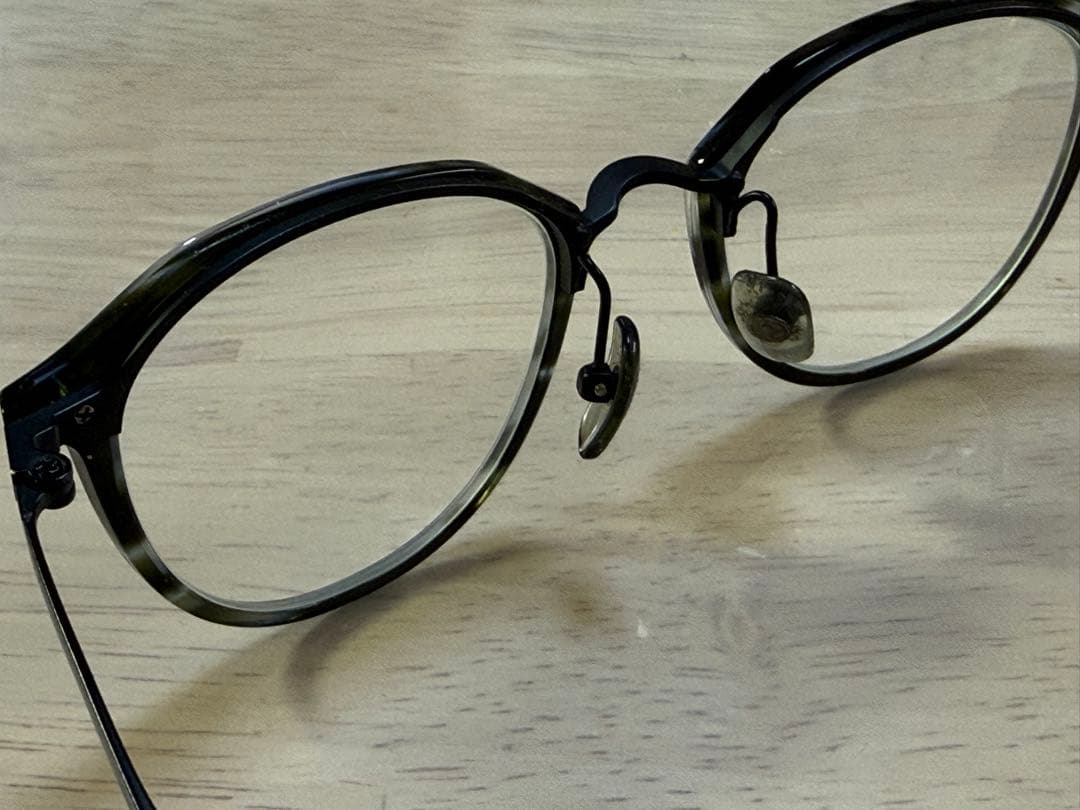 フォーナインズ 999.9 M-80 ミックスフレーム メガネ グリーンササ