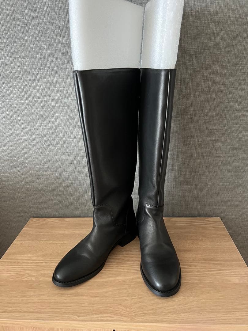 【REMME/レメ】バッグジップロングブーツ ブラック39