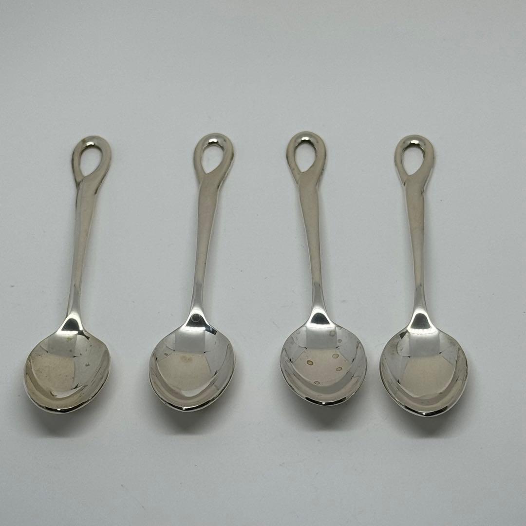 【希少】TIFFANY ティファニー 銀製 デミタス スプーン 4本 セット