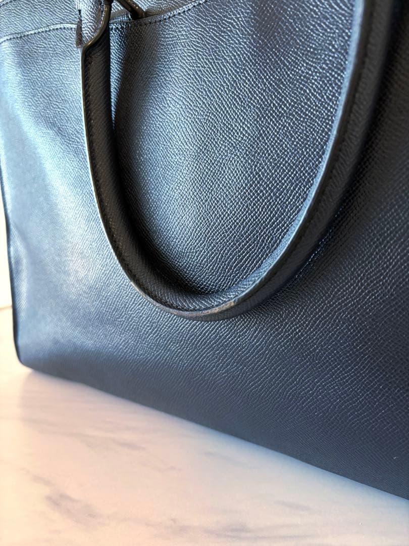 おしゃれ COACH コーチ レザービジネスバッグ ネイビー