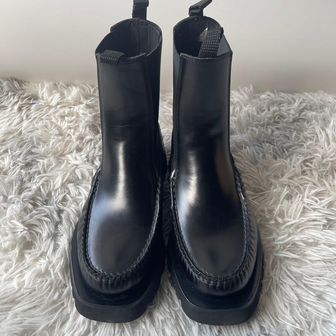 【ほぼ未使用】へリュー サイドゴアブーツ 36 ブラック
