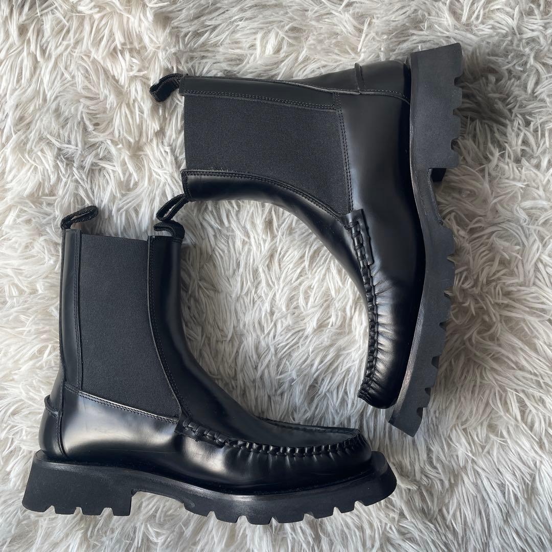 【ほぼ未使用】へリュー サイドゴアブーツ 36 ブラック