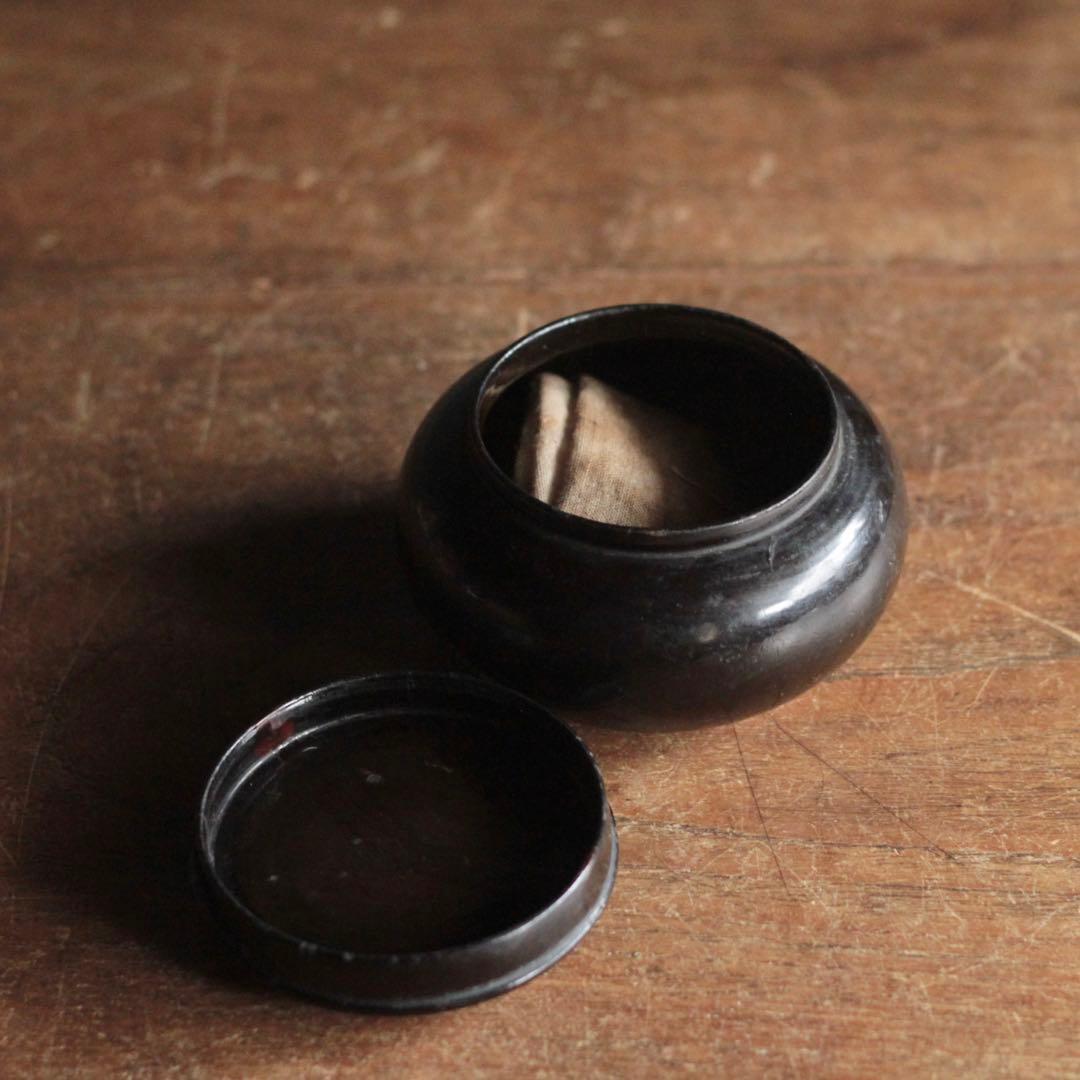 黒漆 薬壺 古美術 古道具 アンティーク 漆器