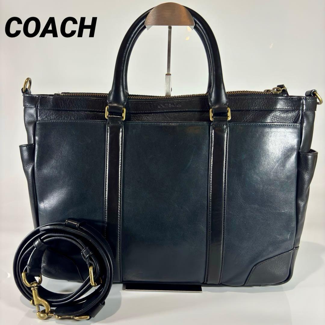 COACH コーチ 2WAY ブリーフケース ビジネスバッグ ショルダー トート