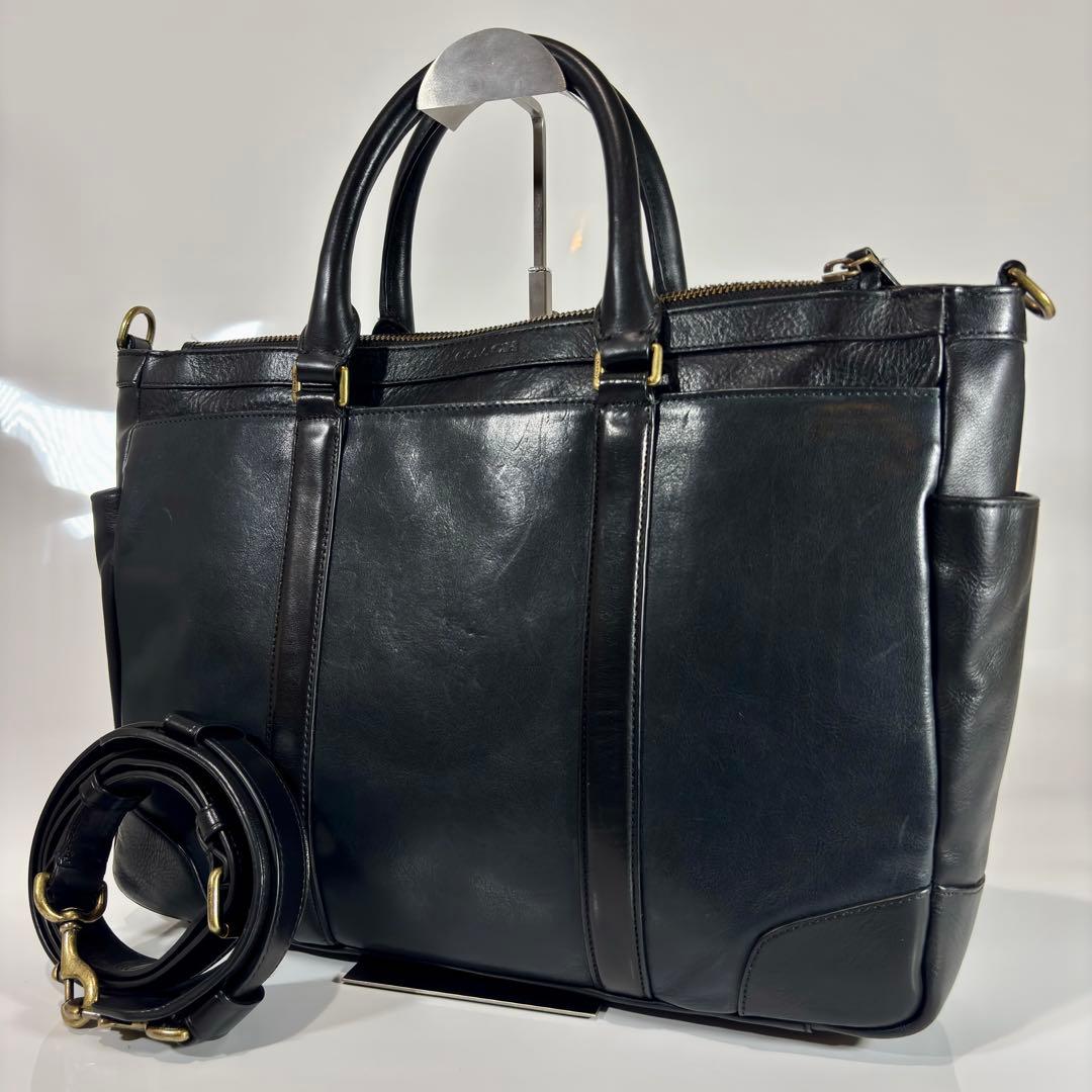 COACH コーチ 2WAY ブリーフケース ビジネスバッグ ショルダー トート