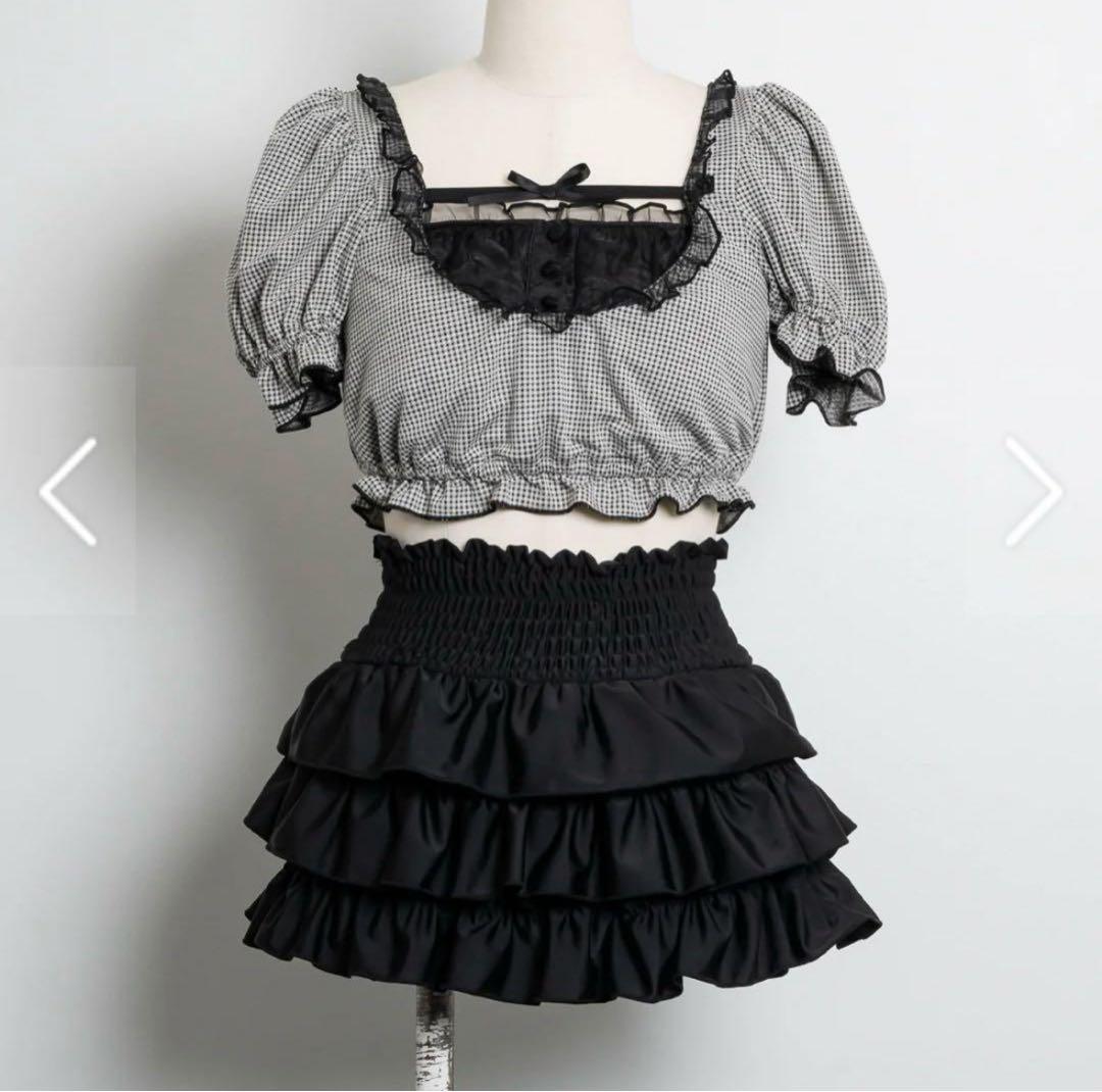 piumドーリーフリルセパレートスイムウェア ギンガム