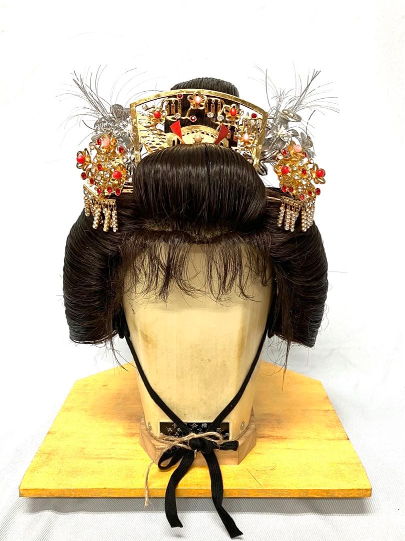 吹き輪、半かつら(網無しタイプ)中古舞踊かつら、日本髪かつら、大衆演劇かつら