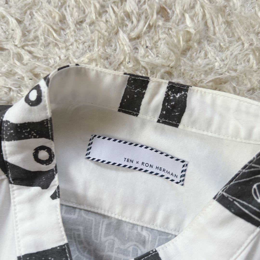 美品　ten ロンハーマン　アフリカンマスクプリントシャツ