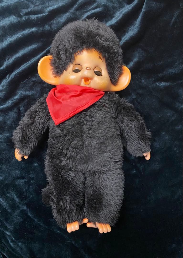 モンチッチ ぬいぐるみ 大きいサイズ 赤いスカーフ付き