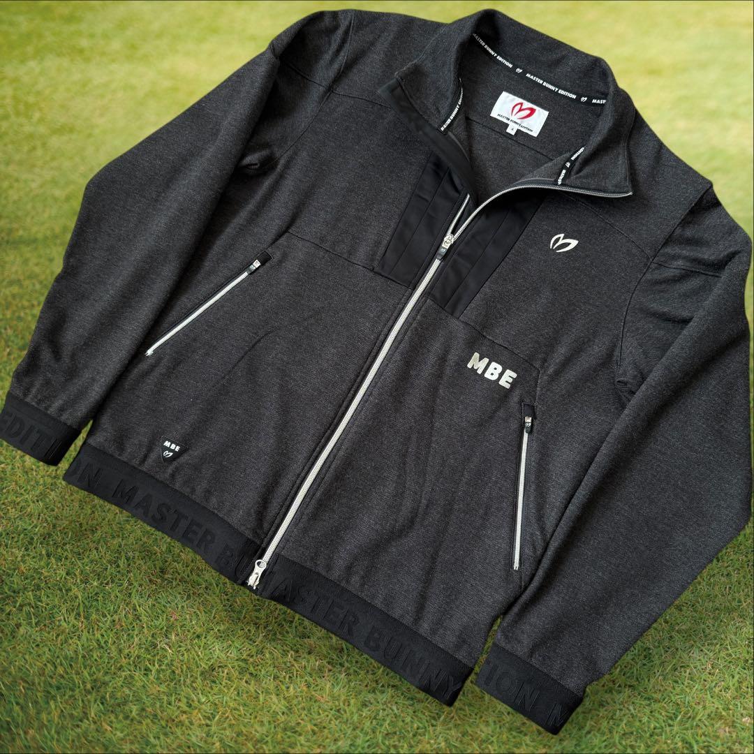 マスターバニー　ジャケット　ブルゾン　M〜L相当　黒　ダークグレー　ニット　4