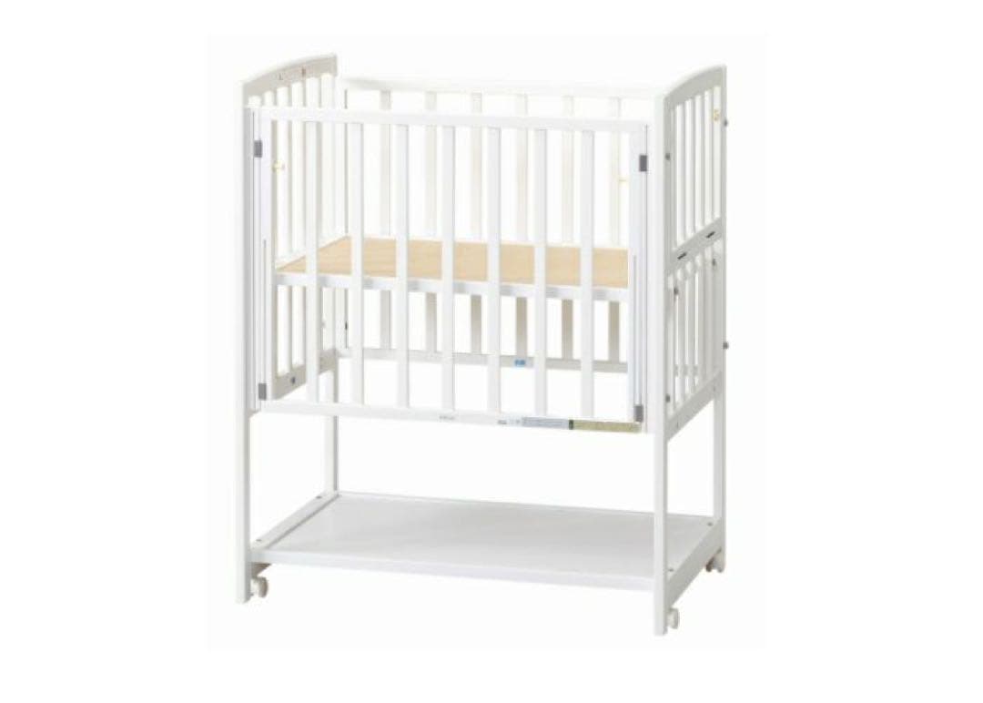 ヤマサキ国産ハイタイプ コンパクトベビーベッド ツーオープン