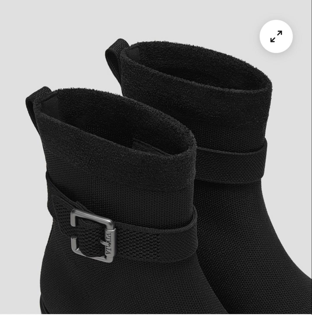 【お値下げ中！】VIVAIA スクエアトゥ 撥水加工 ヒールブーツ 35.5