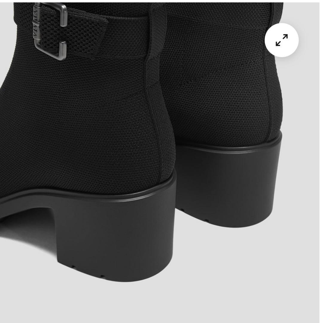 【お値下げ中！】VIVAIA スクエアトゥ 撥水加工 ヒールブーツ 35.5